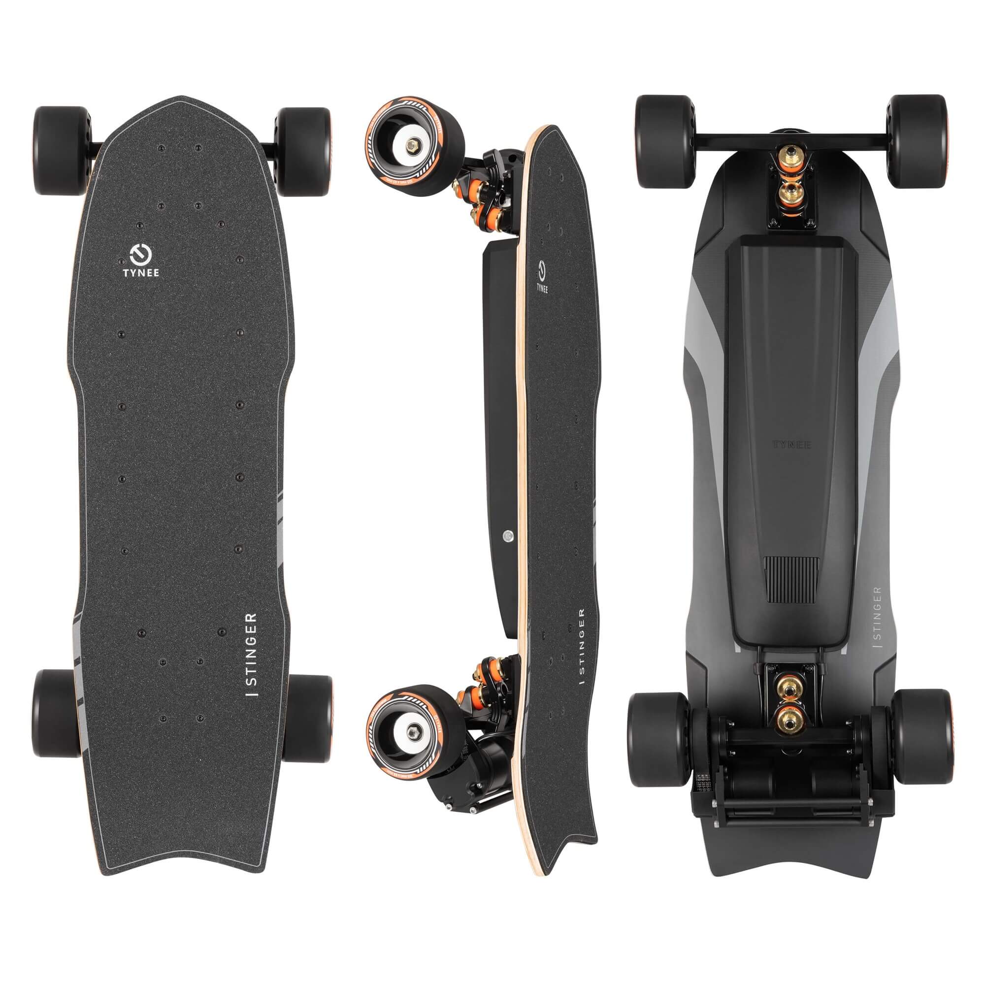 Tynee stinger double kingpin truck electric skateboard with boosted board wheels